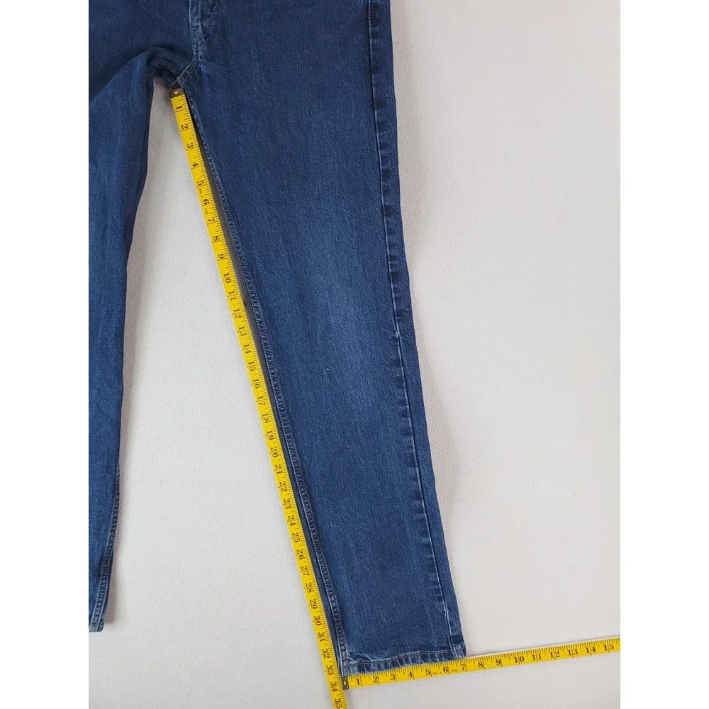 Levis 505 Jeans Mens 32x34 Blue Regular Straight Stretch Denim Pants Red Tab